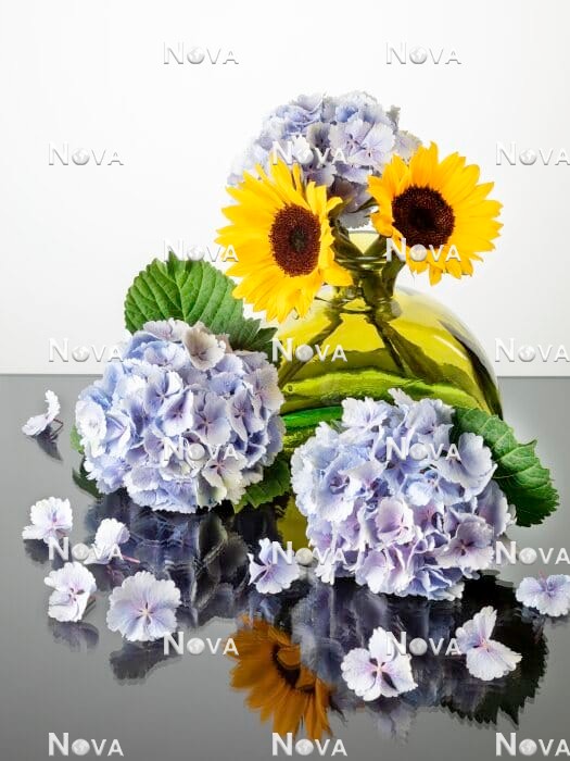 N2102465 Blumenstrauß in Glasvase