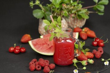 Cherry, Drink, live healthy, Pomegranate, Raspberry, Strawberry